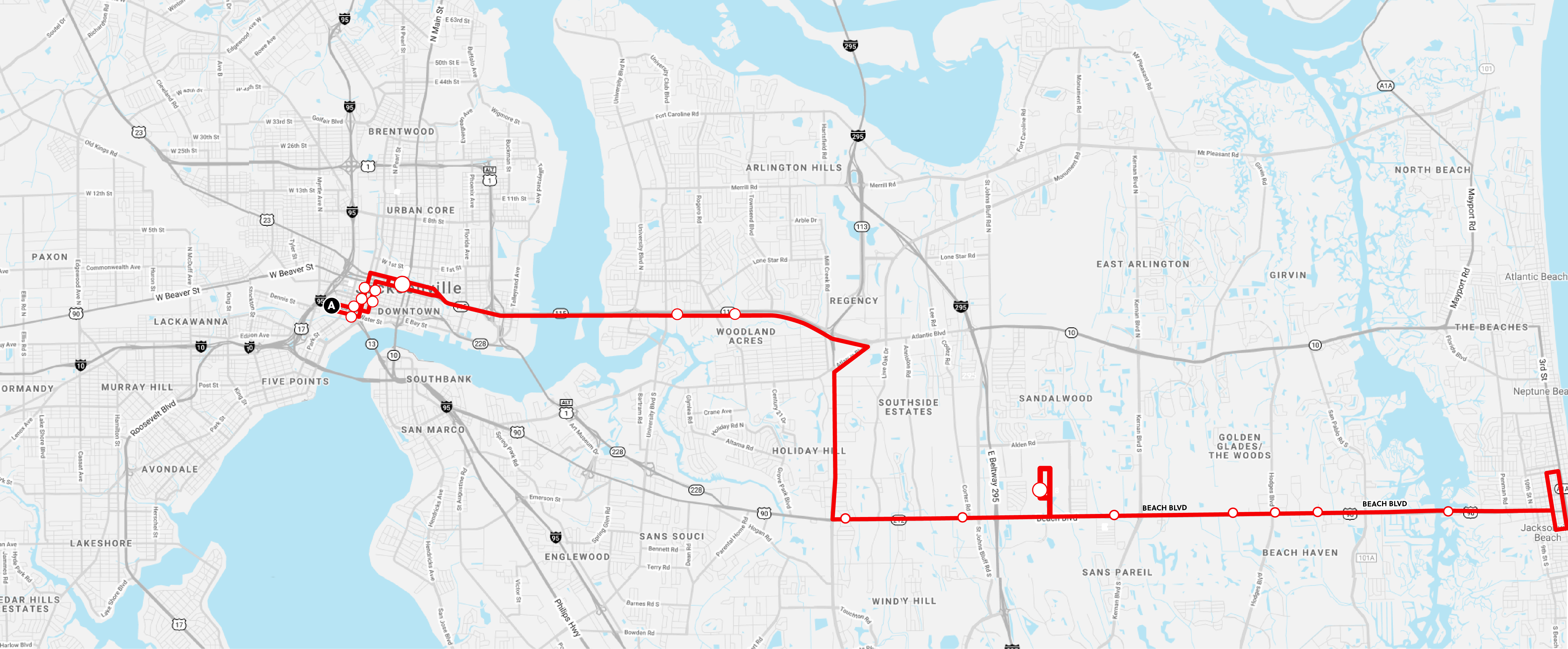 map of the Red Line