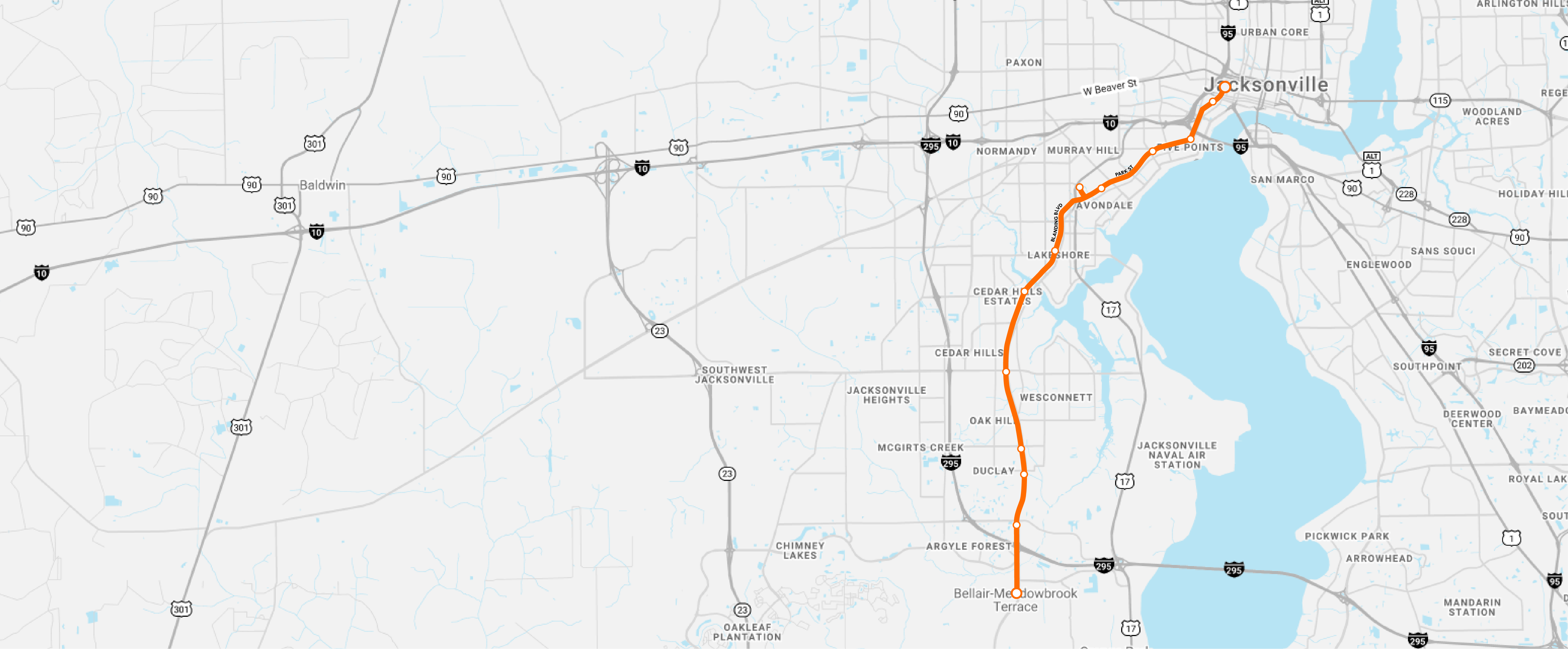 map of the Orange Line